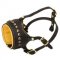 Studded Leather Dog Muzzle With Nappa Padding