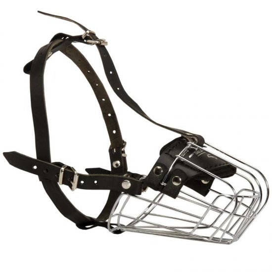 Super Ventilated Wire Basket Dog Muzzle for Comfy Walking and Training