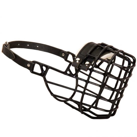 Winter Wire Cage Dog Muzzle with One Adjustable Strap