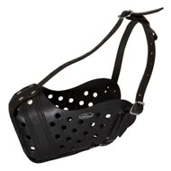 Agitation Training Leather Dog Muzzle with Perfect Air Flow